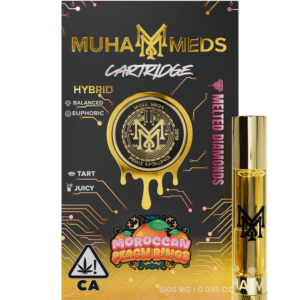 Muha med cart 1000MG Moroccan Peach Rings